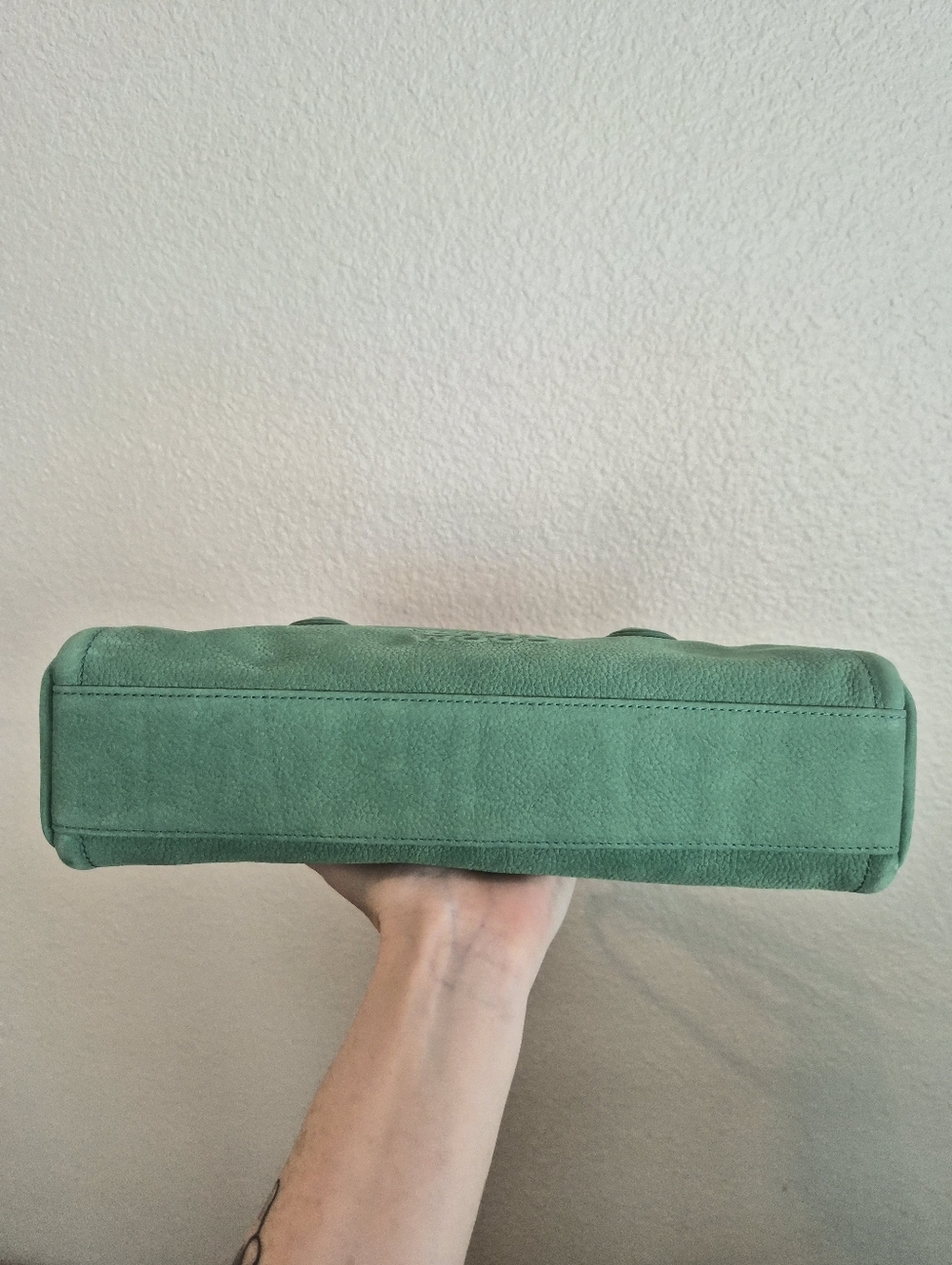 Marge Sherwood Soft Baguette Bag - Winter Green Nubuck - Picture 9 of 15